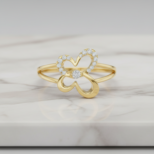 Modern Openwork Butterfly Delicate Lattice Diamond