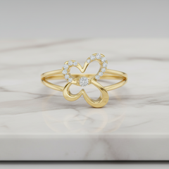 Modern Openwork Butterfly Delicate Lattice Diamond