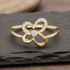 Modern Openwork Butterfly Delicate Lattice Diamond
