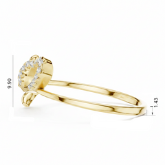 Dainty Heart and Flower Diamond
