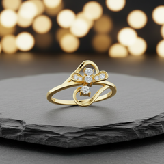 Organic Diamond Petal Blooming Sculptural Floral Elegance