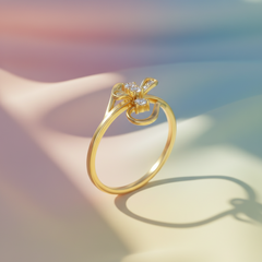 Organic Diamond Petal Blooming Sculptural Floral Elegance