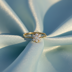 Classic Lotus Silhouette Seven Stone Diamond