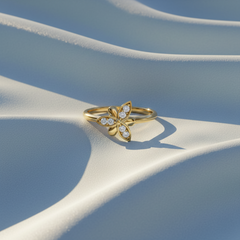 Petal Spread Flower Six Stone Diamond