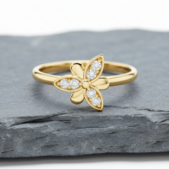 Petal Spread Flower Six Stone Diamond