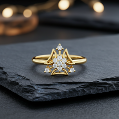 Triple Geometric Trio Facet Natural Diamond