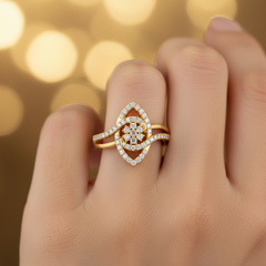 Fluid Swirl Architectural Cluster Diamond
