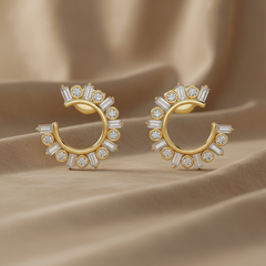 Mixed-Cut Bagutte And Round Diamond