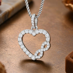 Symbolic Natural Diamond Infinity Heart