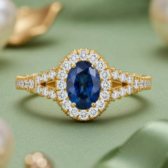 Oval Shape Sapphire Ring