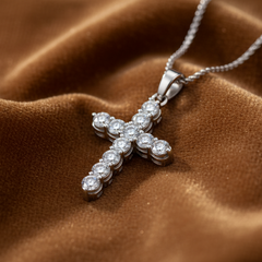 Premium Diamond Accent Gold Cross