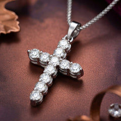 Premium Diamond Accent Gold Cross