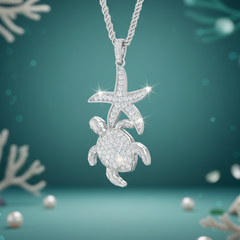 Premium Natural Diamond Turtle Starfish