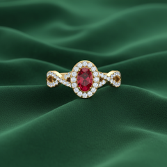 Infiniti Oval Ruby With Diamond