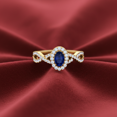 Natural Sapphire & Dia Infinity