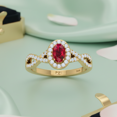 Infiniti Oval Ruby With Diamond