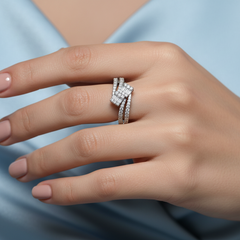 Sparkling Diamond Three Row Fashion
