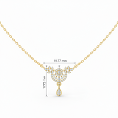 Modern Geometric Leaf Drop Diamond
