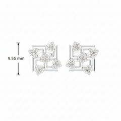 Divine Geometry Swastik Single Bloom Diamond