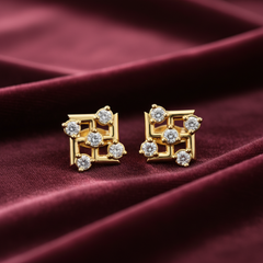 Divine Geometry Swastik Single Bloom Diamond