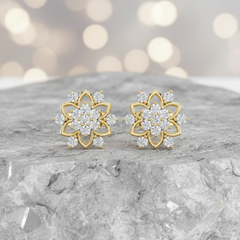 Diamond Filigree Floral Delicate Lacework Design