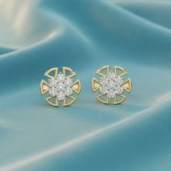 Sculpted Diamond Mandala Geometric Circular Design
