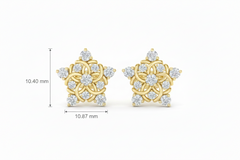 Opulent Diamond Geometric Bloom Structured Floral Brilliance