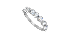 Bezel Marquise Station Diamond Band