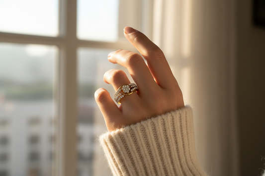 Floral Cluster Architectural Multi-Row Diamond