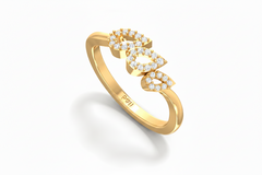 Triple Teardrop Open Frame Diamond
