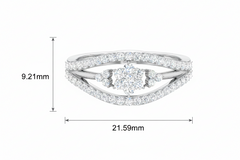 Symmetrical Triple Shank Openwork Diamond