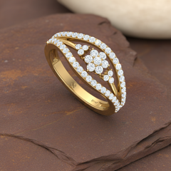 Symmetrical Triple Shank Openwork Diamond