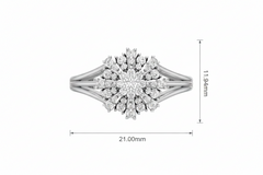 Crystalline Diamond Snowflake Radial Statement