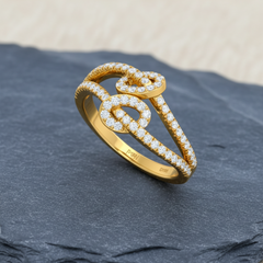 Infinity Diamond Dual-Loop Flowing Organic Feminine