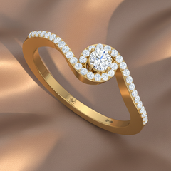 Fluid Curvature Openwork Design Diamond