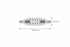 Oblong Silhouette Architectural Four-Point Cluster Diamond