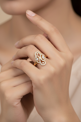 Fluid Dual-Curve Openwork Diamond