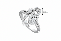 Fluid Dual-Curve Openwork Diamond