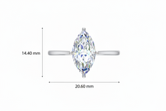 IGI cert. 2.00 ctw Marquise Single Stone Lab Grown Diamond