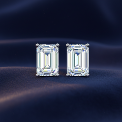 1.00 ctw Emerald Lab Grown Studs