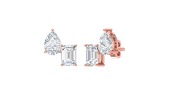 Emerald & Pear Lab Grown Diamond Earring