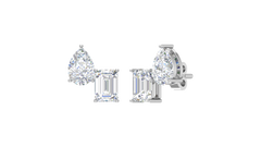 Emerald & Pear Lab Grown Diamond Earring