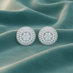 Opulent Diamond Layered Halo Concentric Double Brilliant