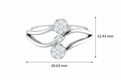 Triple Vertical Cluster With Center Stone Diamond