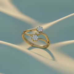 Triple Vertical Cluster With Center Stone Diamond