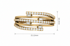 Tiered Diamond Linear Baguette Statement