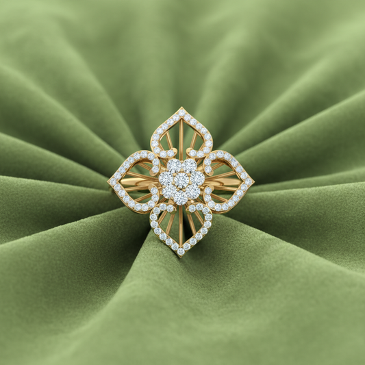 Four-Petal Mandala Flower Diamond