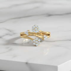 Modern Crossover Twin Floral Diamond