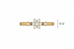 Modern Parallel Bloom Nine Stone Diamond