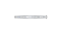 Triple Row Tapered Baguette And Round Diamond Border